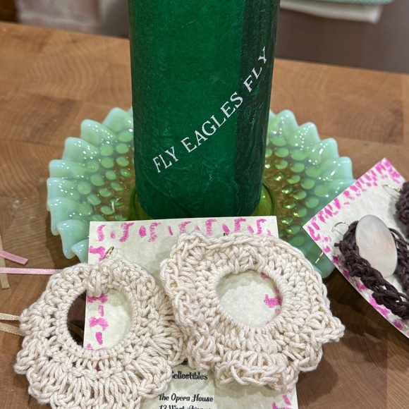 Hand crocheted boho earrings - Picture 9 of 9